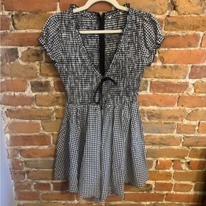 Princess Polly Black & White Gingham Romper